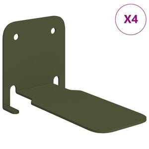 vidaXL Usynlig flytende hylle 4 stk. Olivengr&oslash;nn 6 x 11 x 6,5 cm