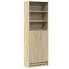 vidaXL Garderobe med LED sonoma eik 69x32,5x200 cm konstruert tre