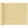 vidaXL Balkongskjerm beige 75x500 cm HDPE