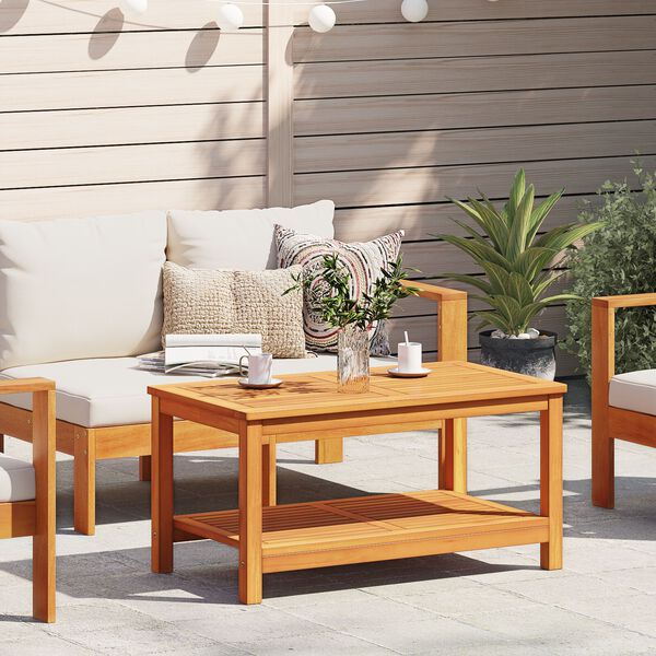 vidaXL Sidetabell Brun 90 x 50 x 45 cm Solid akasietre