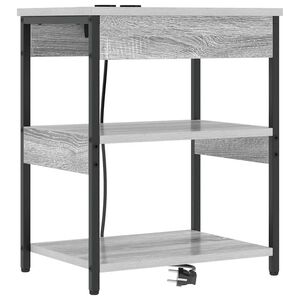 vidaXL Nattbordskap Gr&aring; Sonoma 41 x 31 x 51 cm Konstruert tre