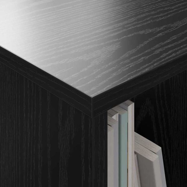 vidaXL Magasinreol Svart Eik 35 x 30 x 45 cm