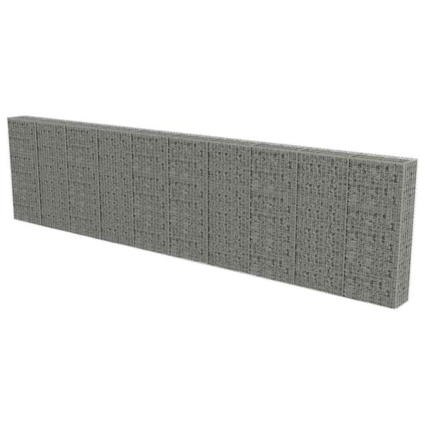 vidaXL Gabion med topp- og bunndekke galvanisert stål 600x30x150 cm