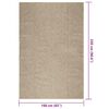 vidaXL Teppe ZIZUR beige 160x230cm jute-utseende innend&oslash;rs og utend&oslash;rs