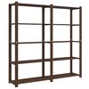 vidaXL Oppbevaringshylle 5 etasjer brun 170x38x170 cm heltre furu