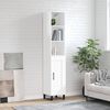 vidaXL Highboard h&oslash;yglans hvit 34,5x34x180 cm konstruert tre