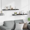vidaXL Flytende vegghyller 2 stk svart 80x9x3 cm MDF