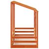 vidaXL Barneseng med tak voksbrun 75x190 cm heltre furu