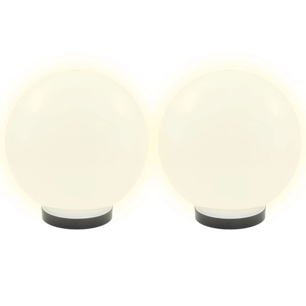 vidaXL LED-kulelamper 4 stk sfærisk 25 cm PMMA