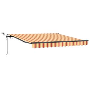 vidaXL Innvendbar Markise med gul og oransje 350 x 250 cm stoff