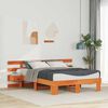 vidaXL Sengestamme Brun 135 x 190 cm Massiv furu og massiv furu