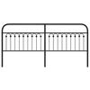 vidaXL Utskiftbar sengegavl i metall svart 200 cm
