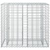 vidaXL Gabion hevet seng s&oslash;lv 90 x 50 x 80 cm Galvanisert St&aring;l