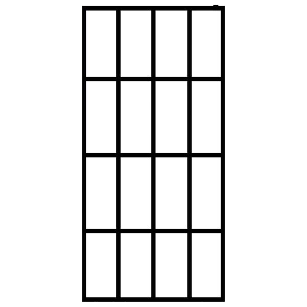 vidaXL Dusjskjerm frostet herdet glass 90x195 cm