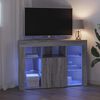 vidaXL Hj&oslash;rne LED TV-skap Gr&aring; Sonoma 100x40x68cm Konstruert tre