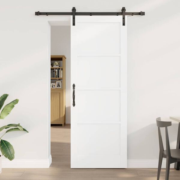 vidaXL Skyved&oslash;r Hvit 78 x 211 cm Massiv furu