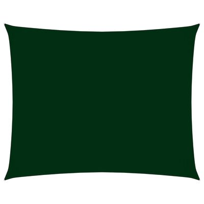 vidaXL Solseil oxfordstoff rektangulær 2x3,5 m mørkegrønn