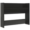 vidaXL Veggmontert skoskap h&oslash;yglans svart 80x18x60 cm konstruert tre