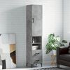 vidaXL Highboard betonggr&aring; 34,5x34x180 cm konstruert tre