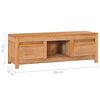 vidaXL TV-benk 100x30x35 cm heltre teak