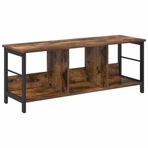 vidaXL Bokhylle 3 niv&aring;er 102 x 32 x 40,5 cm Konstruert tre R&oslash;kt eik