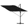 vidaXL Roma parasol Svart 286 x 285 x 265 cm Polyester og aluminium