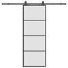 vidaXL Skyved&oslash;r med monteringssett svart 76x205 cm ESG-glass