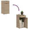 vidaXL Putekasse beige 55x55x111 cm polyrotting