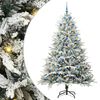 vidaXL Kunstig Forh&aring;ndsbelyst Juletre med Ballettsett Gr&oslash;nn 210 cm