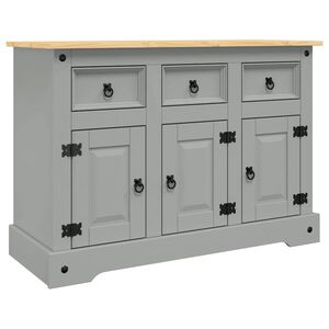 vidaXL Bokhylle Corona gr&aring; 112x43x78 cm heltre meksikansk furu