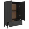 vidaXL Highboard svart 70x31x115 cm konstruert tre