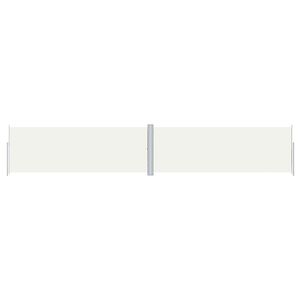 vidaXL Uttrekkbar sidemarkise 180x1000 cm kremhvit