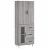 vidaXL Highboard grå sonoma 69,5x34x180 cm konstruert tre