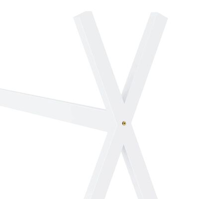 vidaXL Sengeramme for barn heltre furu hvit 70x140 cm