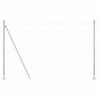vidaXL Gjerde med stolpe s&oslash;lv 1,6 x 10 m St&aring;l