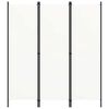 vidaXL Romdeler 3 paneler hvit 150x180 cm