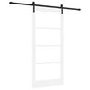 vidaXL Skyved&oslash;r ORKDAL Hvit 93 x 202 cm Massivt furutre og glass