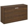 vidaXL Skobenk brun eik 80x24x45 cm konstruert tre