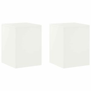 vidaXL Planteholder 2 pcs Hvit 30 x 30 x 40 cm St&aring;l