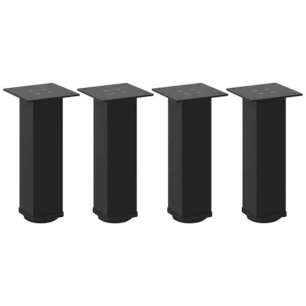 vidaXL Salongbordben 4 stk svart 42&ndash;44 cm st&aring;l