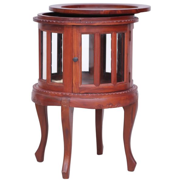 vidaXL Vitrineskap brun 50x50x76 cm heltre mahogni