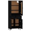 vidaXL Highboard svart konstruert tre