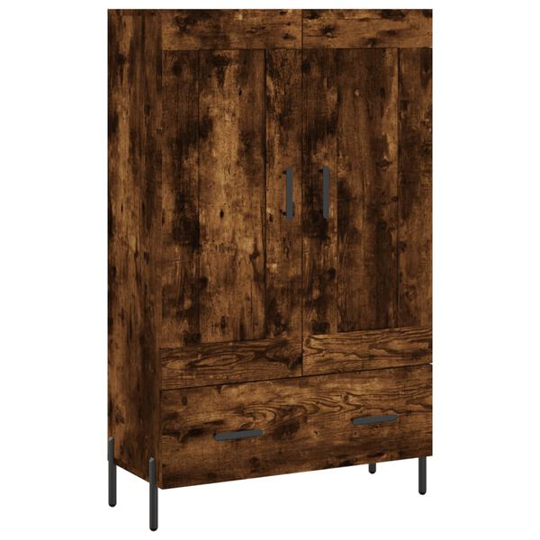 vidaXL Highboard r&oslash;kt eik 69,5x31x115 cm konstruert tre