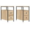 vidaXL Nattbord 2 stk sonoma eik 30x60x60 cm konstruert tre