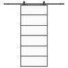 vidaXL Skyved&oslash;r med monteringssett svart 90x205 cm ESG-glass