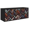 vidaXL Vegghengt TV-skap OMMEN 102 x 33 x 40 cm Svart eik