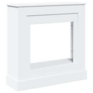 vidaXL Peisramme hvit 90x30x90 cm konstruert tre