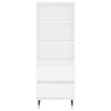 vidaXL Highboard hvit 40x36x110 cm konstruert tre