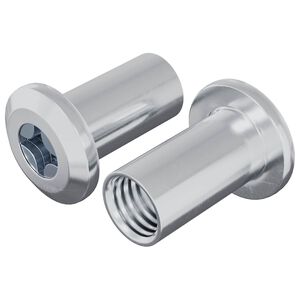 vidaXL L&aring;semutter 2 pcs Nikkel M6 x 15 mm St&aring;l