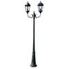 vidaXL Hagelampe 2-armet 230 cm m&oslash;rkegr&oslash;nn/svart aluminum